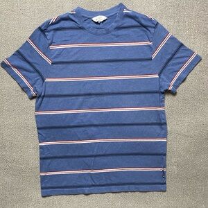 Ben Sherman Blue Red & White Striped Casual Tee